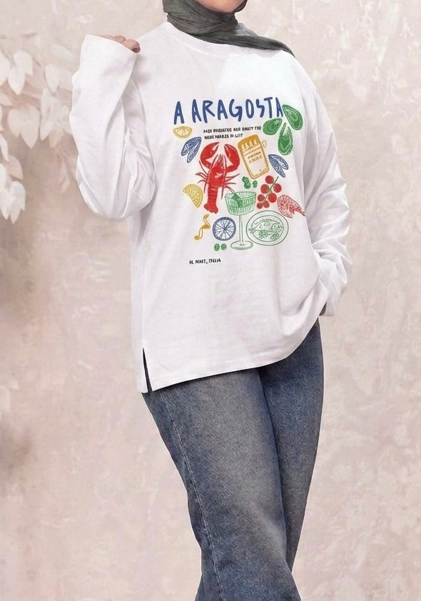 Talla | طلةّ Graphic Print Long Sleeve Sweatshirt
