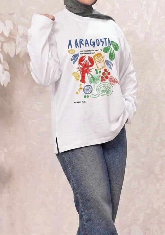 Talla | طلةّ Graphic Print Long Sleeve Sweatshirt