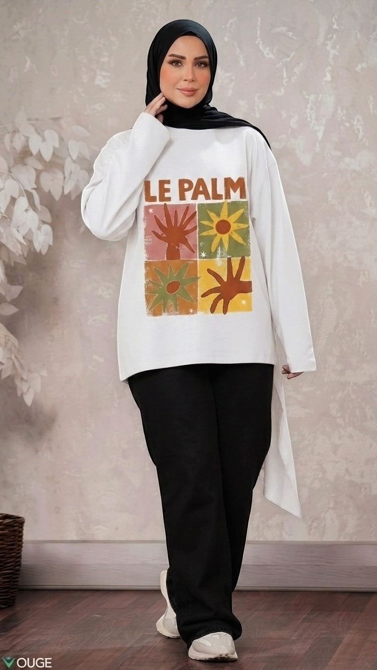 Talla | طلةّ Graphic Print Long Sleeve Sweatshirt